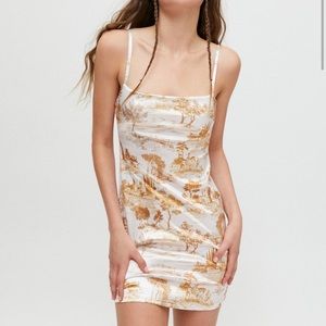 NWT Urban Outfitters Printed Mini Slip Dress